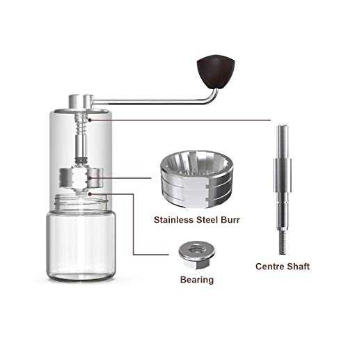 Manual Coffee Grinder VEVOK CHEF Stainless Steel Burr Grinder 6