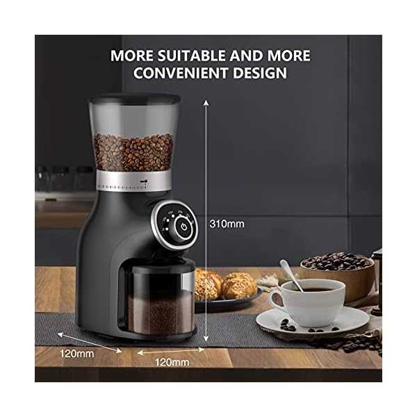Burr Coffee Grinder, IRoastec Ceramic Conical Electric With 31 Precise Coffee Bean Grinding